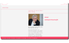 neue netzwirtschaft, webdesign, thomas jahn, studio michael schmitz, gerrit klein Studio Michael Schmitz