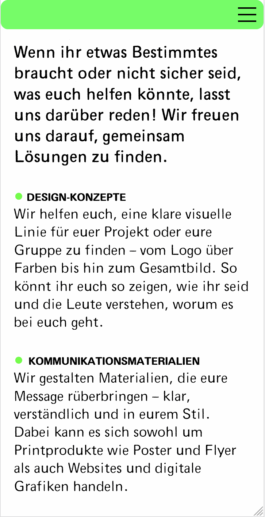 SOLI-Party Mobile Website Studio Michael Schmitz