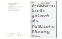 Antidemokratie getarnt als politische Bildung, Heinrich-Böll-Stiftung Rheinland-Pfalz, Weiterdenken, Heinrich-Böll-Stiftung Sachsen, Studio Michael Schmitz Studio Michael Schmitz