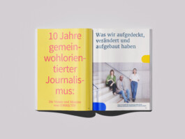 Correctiv Jahresbericht 2024 Spread Studio Michael Schmitz