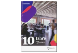 Correctiv Jahresbericht 2024 Spread Studio Michael Schmitz