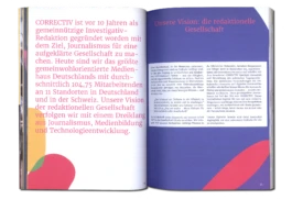 Correctiv Jahresbericht 2024 Spread Studio Michael Schmitz