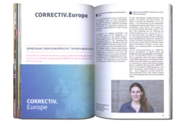 Correctiv Jahresbericht 2024 Spread Studio Michael Schmitz