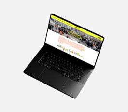 Würzburg Solidarisch, Website: Design, Desktop-Mockup, Laptop, Studio Michael Schmitz Studio Michael Schmitz