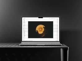 Website from Thomas Pirot, photographer, Laptop on a shelf, Studio Michael Schmitz Studio Michael Schmitz