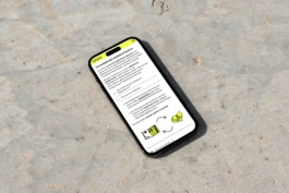 Würzburg Solidarisch, Website: Design, Mobile-Mockup, phone on flat ground, Studio Michael Schmitz Studio Michael Schmitz